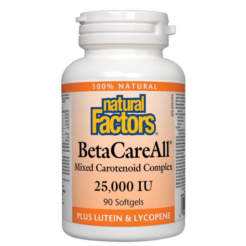 BetaCareAll® 25000 IU 90 гел-капсули | Natural Factors