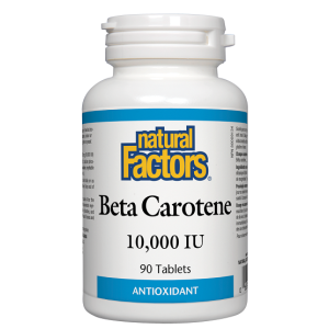 Бета Каротин 10000 IU 90 таблетки I Natural Factors Има антиоксидантно въздействие върху човешкото тяло Подпомага здравето на очите и доброто зрение Срещу атеросклероза и сърдечни патологии Регулира съдърж Бета Каротин 10000 IU 90 таблетки I Natural Facto