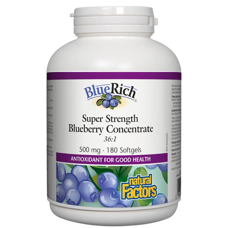 BlueRich Super Strength Blueberry Concentrate 36:1 500 мг 180 гел-капсули