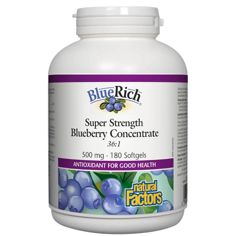 BlueRich Super Strength Blueberry Concentrate 36:1 500 мг 180 гел-капсули BlueRich Super Strength Blueberry Concentrate 36:1 500 мг 180 гел-капсули