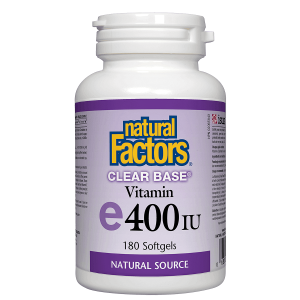 Clear Base Vitamin E 400 IU 180 гел-капсули | Natural Factors