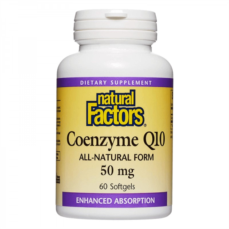 Coenzyme Q10 All-Natural Form 50 мг 60 гел-капсули | Natural Factors