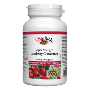 CranRich Super Strength Cranberry Concentrate 500 мг 90 капсули | Natural Factors