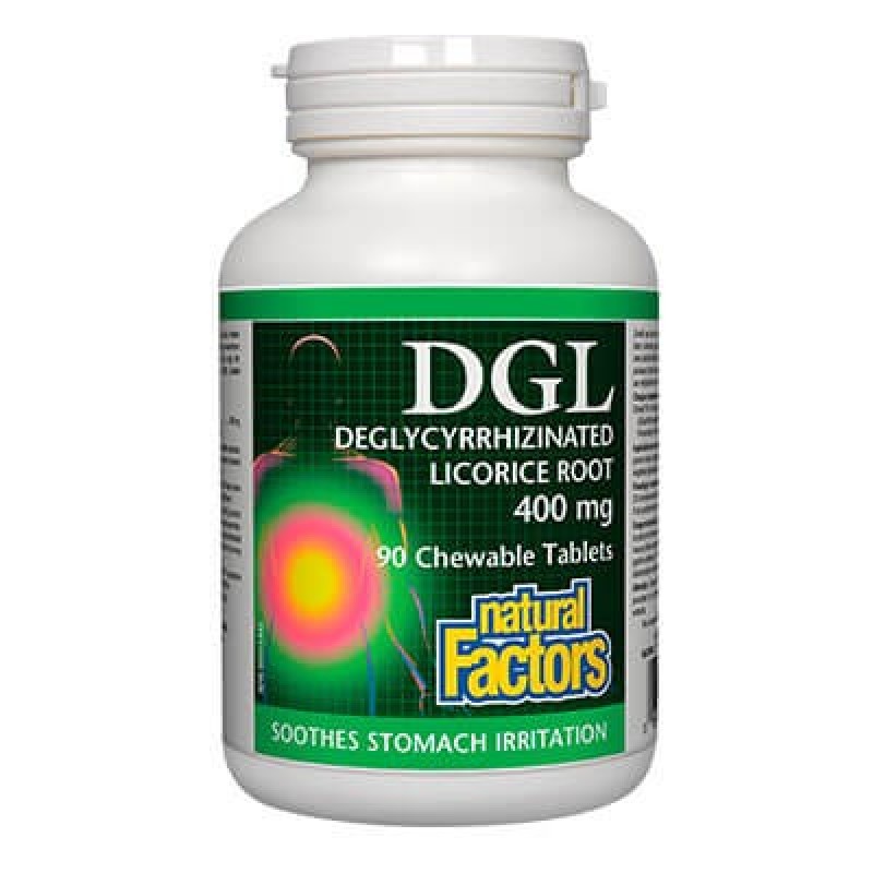 DGL - Deglycyrrhizinated Licorice Root 400 мг 90 дъвчащи таблетки | Natural Factors