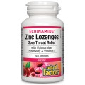 Echinamide Zinc Lozenges Sore Throat Relief Cherry 60 таблетки | Natural Factors