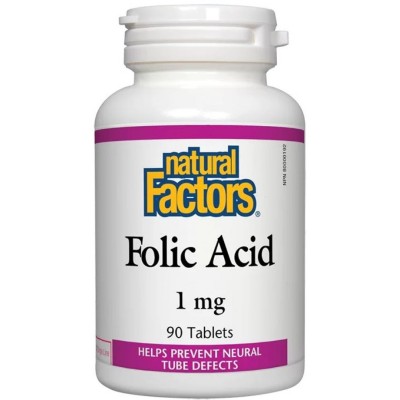 Folic Acid 1 мг 90 таблетки | Natural Factors
