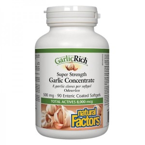 GarlicRich Super Strength Garlic Concentrate 500 мг 90 гел-капсули | Natural Factors