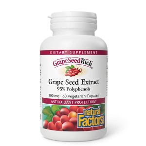 GrapeSeedRich Grape Seed Extract 100 мг 60 веге капсули | Natural Factors