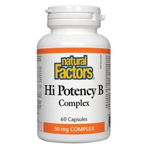 Hi Potency B Complex 50 мг 60 капсули | Natural Factors