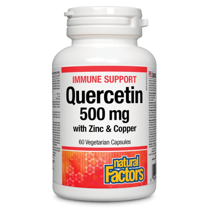 Immune Support Quercetin with Zinc & Copper 60 веге капсули | Natural Factors