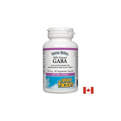 GABA 100% Natural/ Гама-АминоБутирова Киселина 100 mg х 90 капсули Natural Factors GABA 100% Natural/ Гама-АминоБутирова Киселина 100 mg х 90 капсули Natural Factors