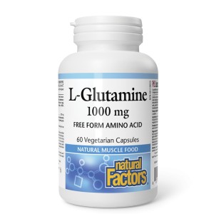 L-Glutamine 1000 мг 60 веге капсули | Natural Factors