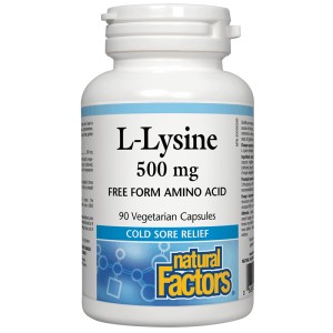L-Lysine 500 мг 90 веге капсули | Natural Factors