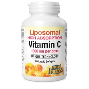 Liposomal High Absoprtion Vitamin C 500 mg 90 течни дражета | Natural Factors