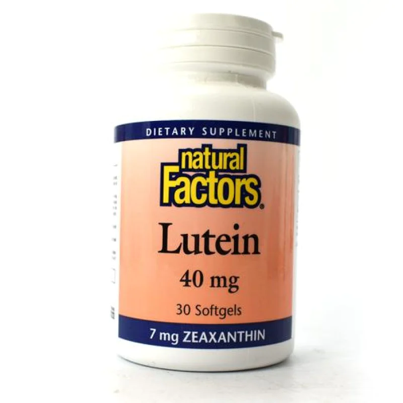 Lutein 40 mg 30 softgels | Natural Factors Топ добавка за топ зрение Висока антиоксидантна концентрация Доказана ефективност за подобряване на зрителните функции Добра защита от слънцето за кожата Помаг Lutein 40 mg 30 softgels | Natural Factors Топ добав