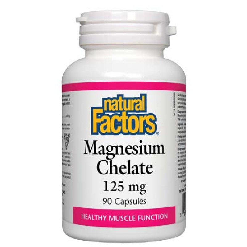 Magnesium Chelate 125 мг 90 капсули | Natural Factors