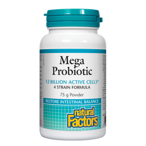 Mega Probiotic 12 млрд. активни организми 75 гр Прах | Natural Factors Mega Probiotic 12 млрд. активни организми 75 гр Прах | Natural Factors