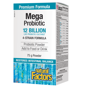 Mega Probiotic 12 млрд. активни организми 75 гр Прах | Natural Factors Mega Probiotic 12 млрд. активни организми 75 гр Прах | Natural Factors