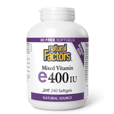 Mixed Vitamin E 400 IU 240 гел-капсули | Natural Factors Mixed Vitamin E 400 IU 240 гел-капсули | Natural Factors