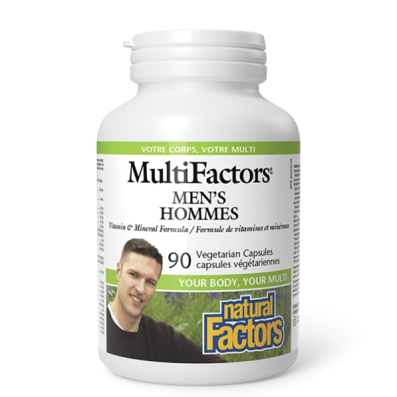 MultiFactors Men's Hommes 90 веге капсули | Natural Factors