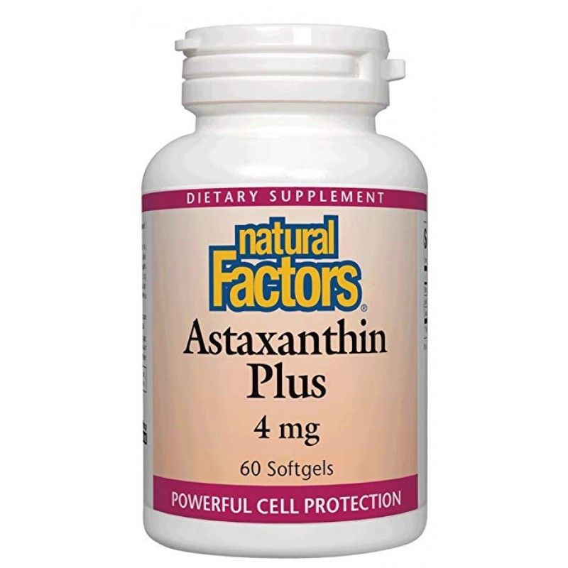 Natural Astaxanthin Plus 4 мг 60 гел-капсули | Natural Factors