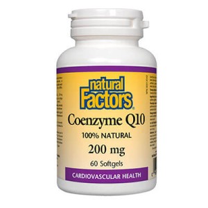 100% Natural Coenzyme Q10 200 мг 60 гел-капсули | Natural Factors