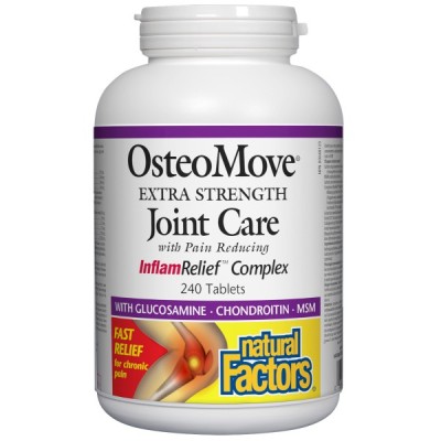 OsteoMove Extra Strength Joint Care 1431 мг 240 таблетки | Natural Factors Намалява болезнеността в ставите Елиминира ставните възпаления Укрепва структурата на хрущяла Заздравява всички твърди тъкани и му OsteoMove Extra Strength Joint Care 1431 мг 240 т