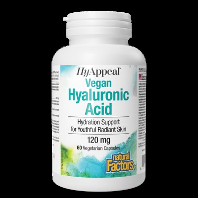 HyAppeal Hyaluronic Acid 120 мг 60 веге капсули | Natural Factors