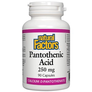 Pantothenic Acid 250 мг 90 капсули | Natural Factors