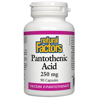Pantothenic Acid 250 мг 90 капсули | Natural Factors