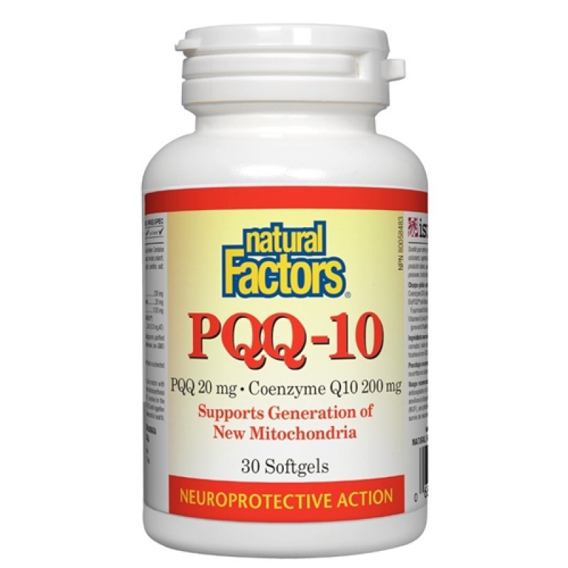 PQQ-10 (PQQ 20 мг + Q10 200 мг) 30 гел-капсули | Natural Factors