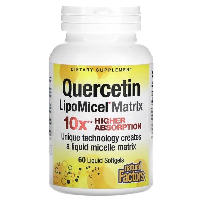 Quercetin LipoMicel Matrix 250 мг 30 течни дражета | Natural Factors