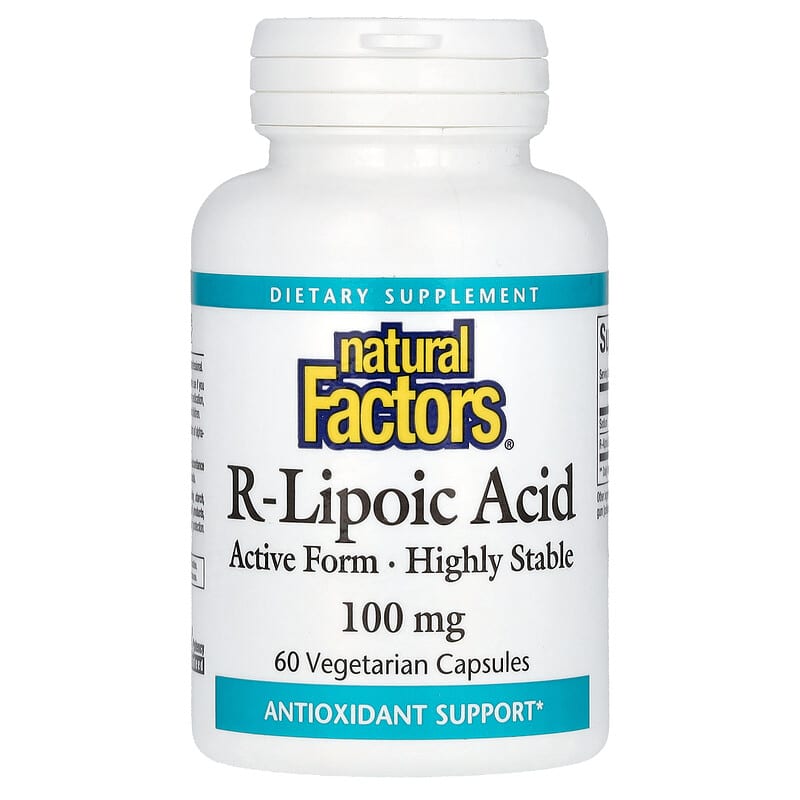 R-Alpha-Lipoic Acid 100 мг 60 веге капсули | Natural Factors