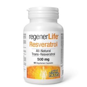 RеgenerLife Resveratrol 500 мг 60 веге капсули | Natural Factors