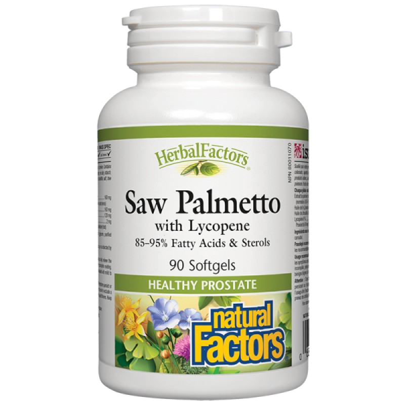 Saw Palmetto with Lycopene 90 гел-капсули | Natural Factors