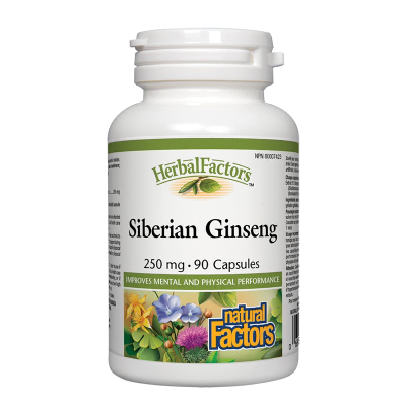 Siberian Ginseng 250 мг 90 капсули | Natural Factors