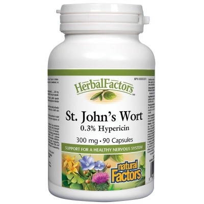 Жълт Кантарион (St. Johns Wort) 300 мг 90 капсули от Natural Factors  Жълтият кантарион от Natural Factors​ подобрява психическото благосъстояние на страхотна цена! Доказано облекчава симптоми Жълт Кантарион (St. Johns Wort) 300 мг 90 капсули от Natural F