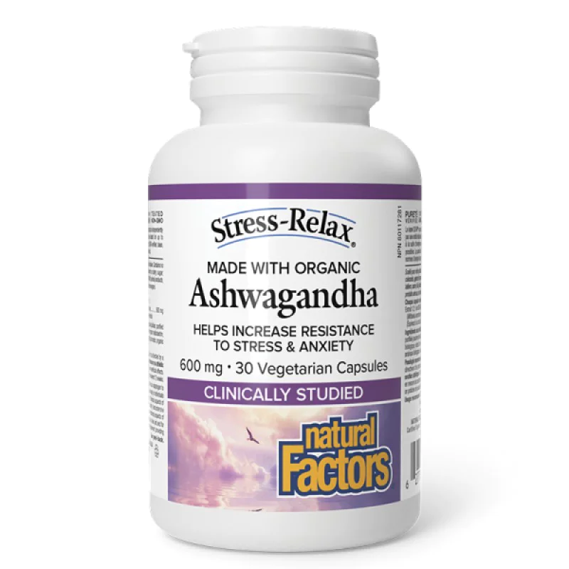 Stress-Relax Ashwagandha 600 мг 30 веге капсули | Natural Factors Stress-Relax Ashwagandha 600 мг 30 веге капсули | Natural Factors