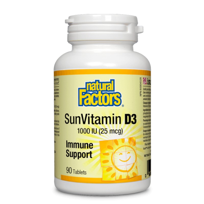 SunVitamin D3 1000 IU 90 таблетки | Natural Factors