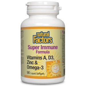 Super Immune Formula Vitamins A, D3, Zinc & Omega-3 90 течни гел-капсули | Natural Factors