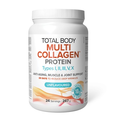 Total Body Multi Collagen Types I, II, III, V, X Unflavoured Powder 267 гр | Natural Factors Total Body Multi Collagen Types I, II, III, V, X Unflavoured Powder 267 гр | Natural Factors