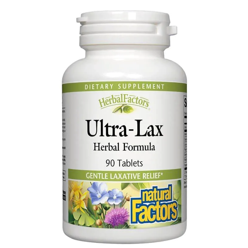 Ultra-Lax Herbal Formula 90 таблетки | Natural Factors Ultra-Lax Herbal Formula 90 таблетки | Natural Factors