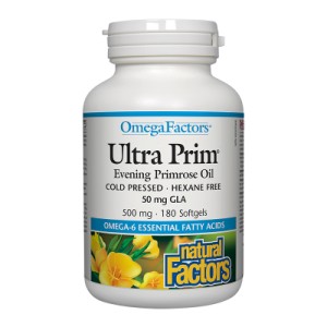 Ultra Prim Evening Primrose Oil 500 мг 180 гел-капсули | Natural Factors