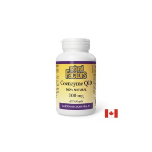Антиоксидант, за здраво сърце - Коензим Q10, 100 mg х 60 софтгел капсули | Natural Factors