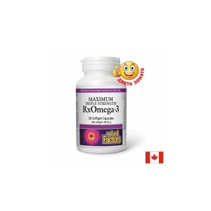 Рибено масло RxOmega-3 Maximum – 900 mg EPA-DHA, 30 софтгел капсули | Natural Factors