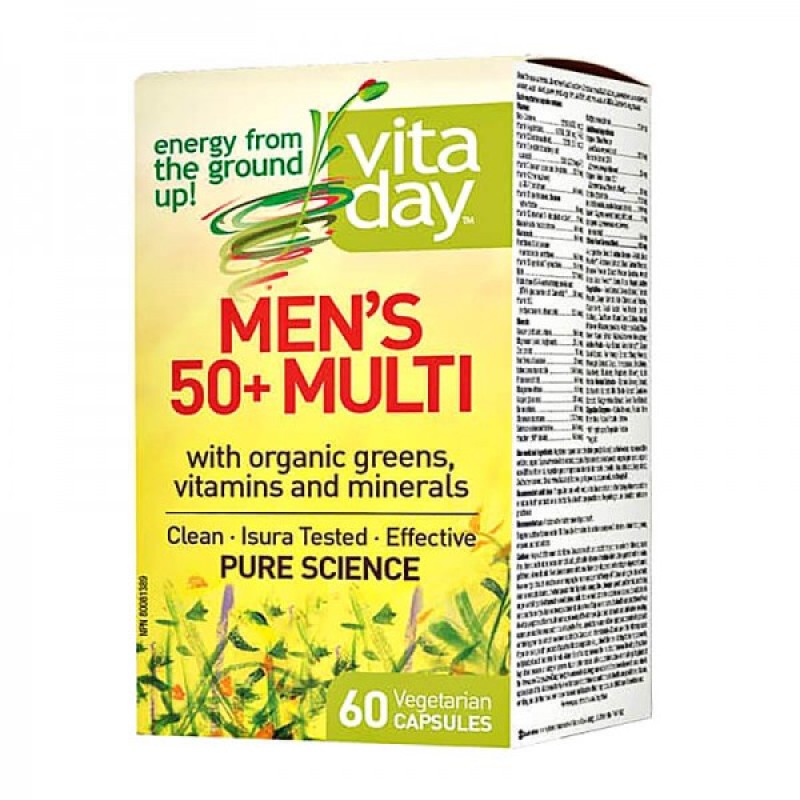 VitaDay Men's 50+ Multi 60 веге капсули | Natural Factors