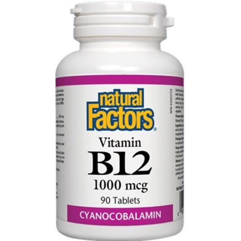 Vitamin B12 Cyancobalamin 1000 мкг 90 таблетки | Natural Factors