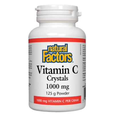 Vitamin C Crystals 1000 mg 125 gr I Natural Factors Подпомага синтезирането на интерферон Повишава защитата на имунната система Предпазва от вирусни, микробни, възпалителни заболявания Възвръща младостта н Vitamin C Crystals 1000 mg 125 gr I Natural Facto