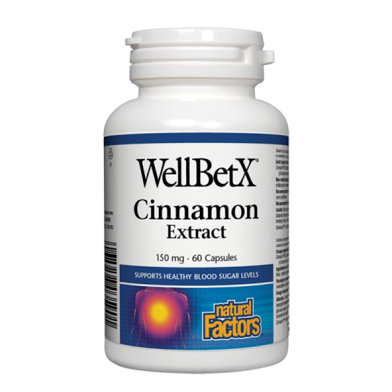 WellBetX Cinnamon Extract 150 мг 60 капсули | Natural Factors