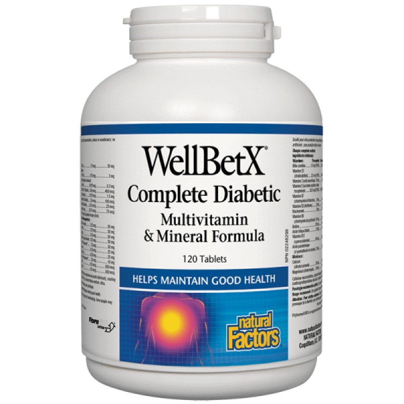 WellBetX Complete Diabetic 120 таблетки | Natural Factors